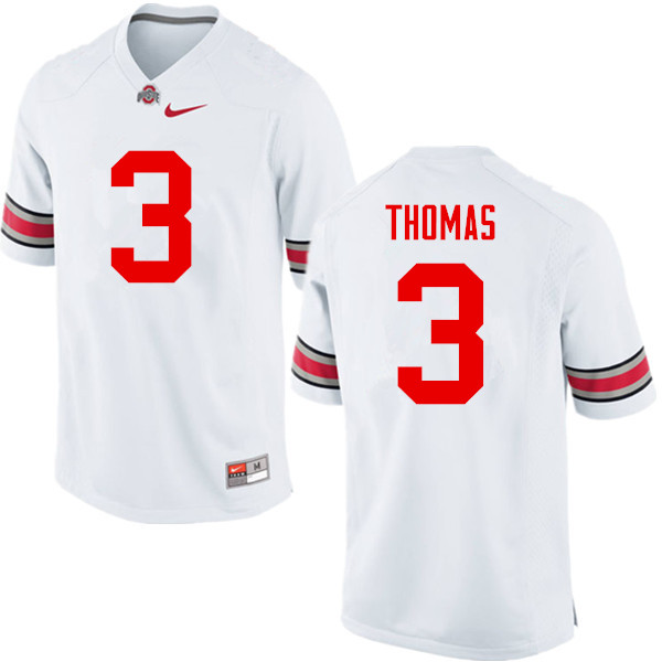 Ohio State Buckeyes #3 Michael Thomas College Football Jerseys Game-White